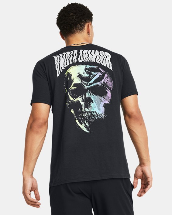 Playera de manga corta UA Dusk to Dawn Skull para hombre, Black, pdpMainDesktop image number 1